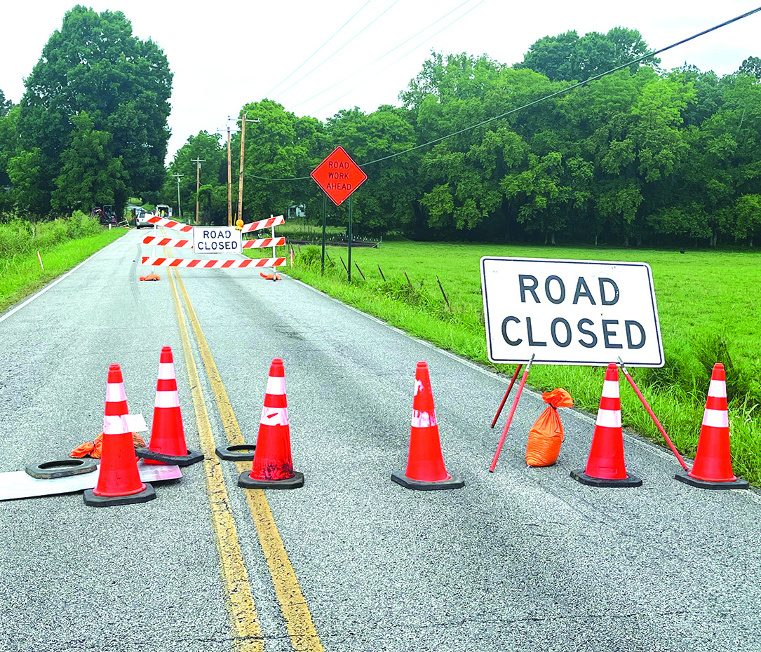 Road closed during bridge replacement